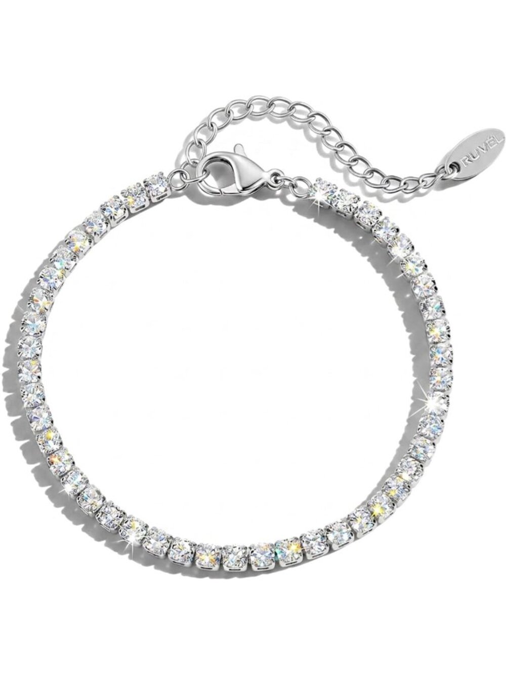 Elegant Tennis Bracelet for Women, 18K Gold & Silver, 3mm AAAAA CZ Sparkle